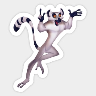 Ringed-tailed lemur Sticker